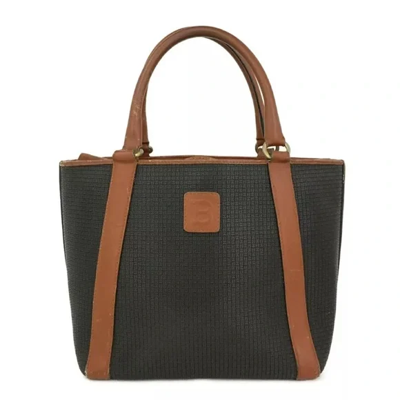 BALLY B Logo PVC/Leather Handbag